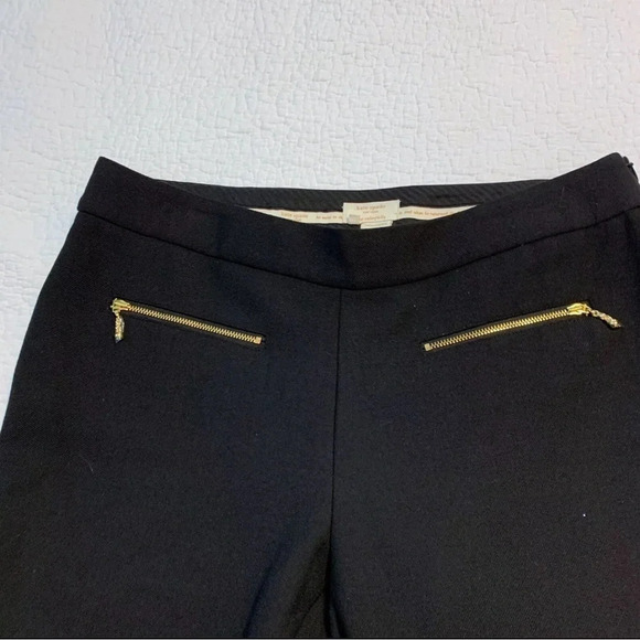 Kate Spade New York Size 10 Black Wool Blend Straight Leg Crop Pants NEW! - Picture 4 of 6